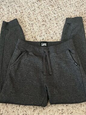 Lee Boys Dark Gray Sweatpants Medium 10/12 Jogger Pants